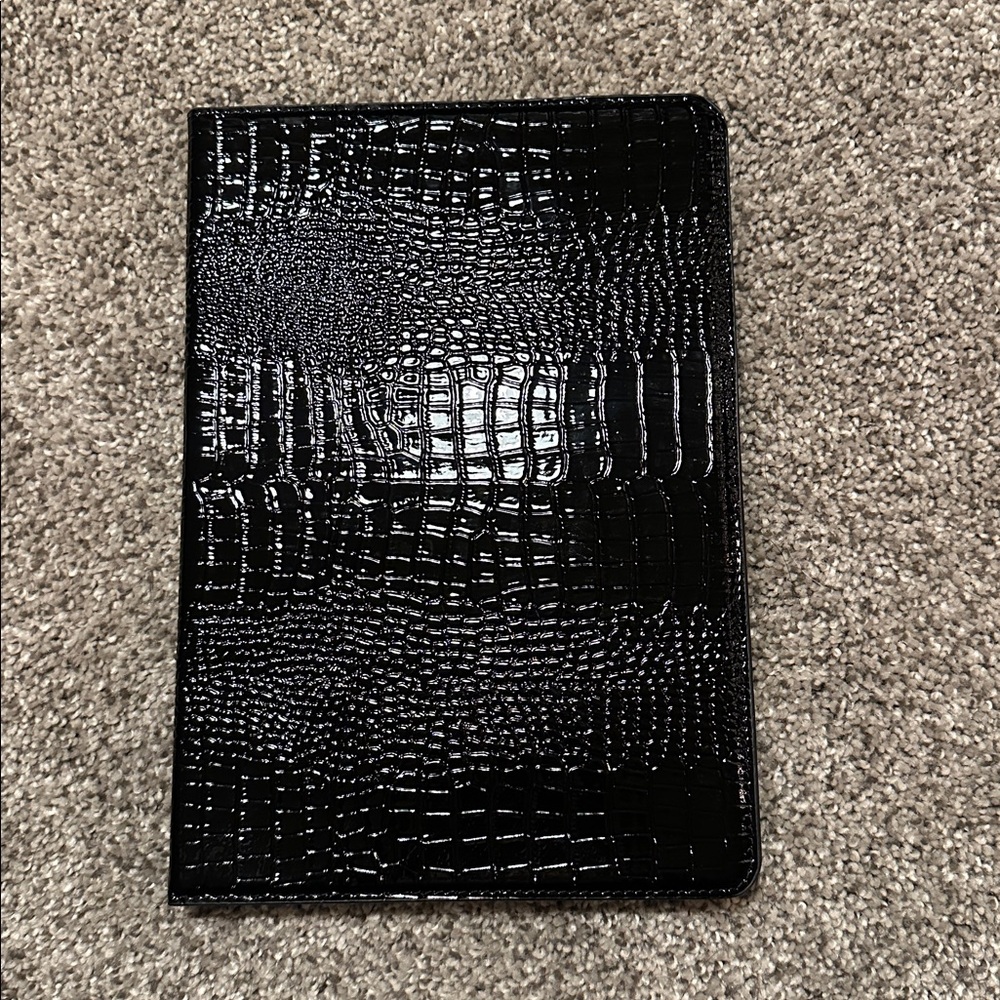 Black Crocodile Embossed Tablet Case